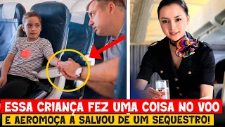 Menina fez 1 SINAL no avião e aeromoça a salvou de um destino terrível!