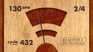 130 BPM 2/4 Wood Metronome HD