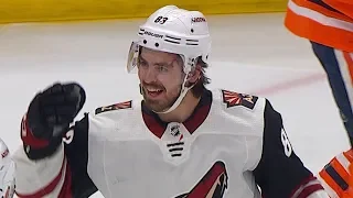 Conor Garland undeterred by puck to face