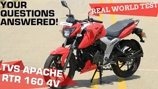 TVS Apache RTR 160 4V - Real World Road Test | ZigWheels.com