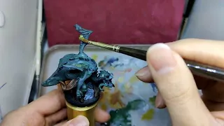 Painting Jabberwock from Wonderland's War - Short clip