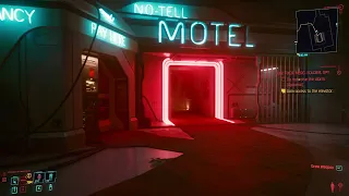 Visiting the No-Tell Motel in Cyberpunk 2077