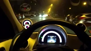2016 Smart Forfour Night Driving Urban Cycle Test Drive Pomiar Spalania Jazda Testowa Próbna PL