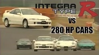 [ENG CC] Integra Type R vs. 280HP JDM Sports cars - NSX, GT-R, RX-7, Supra in Tsukuba 1996