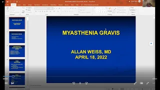 Seronegative MG with Dr. Allan Weiss and the MGA