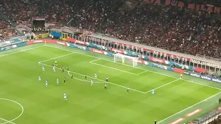 Milan Napoli 1/2 il mio urlo a San Siro  al gol di Politano