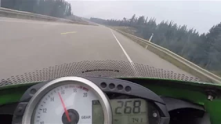 ZX6R 2008 0-275 Hard launch acceleration test to top speed