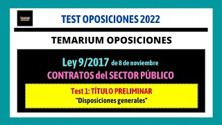 Test 1 Ley Contratos Sector Público (actualizado Junio/2022). PDF gratis