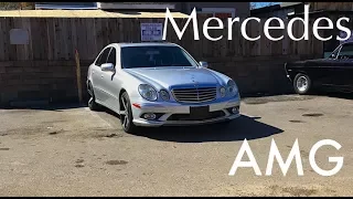 Mercedes E550 Power Drifts | Donuts | Exhaust AMG