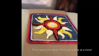 How To: Huichol Nierika (traditional yarn painting)