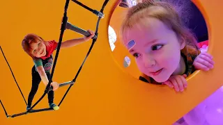 BALL PiT PARK!!  Ultimate obstacle course challenge with Adley & Niko! playing Hide N Seek inside