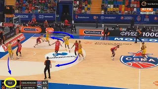 ALBA BERLIN attacking the switch..Euroleague 2020/21 Vs CSKA Basketball