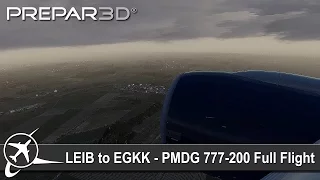 [P3D v3] Full Flight | Ibiza to London Gatwick (LEIB-EGKK) | PMDG 777-200 | British Airways | BA685