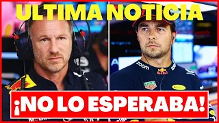 el MENSAJE que SERGIO PEREZ NO Esperaba de HORNER es ESTE...*checo esta sorprendido*