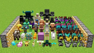 X1000 armors and all mobs combined in Minecraft