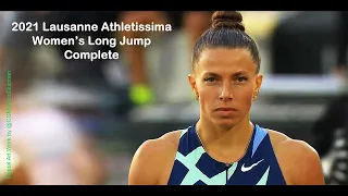 Complete Women's Long Jump. Lausanne Athletissima. Diamond League.  Stade Olympique August 26 , 2021