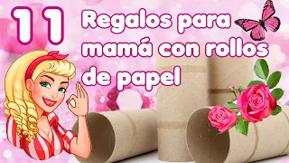 Manualidades fáciles para el día de la madre con rollos de papel higiénico Regalos mamá 10 de mayo