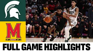 #10 Michigan State vs Maryland Highlights | 2022 College Basketball Highlights