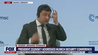 'Cyberattack': Ukraine president cracks joke after headphone malfunction in Munich