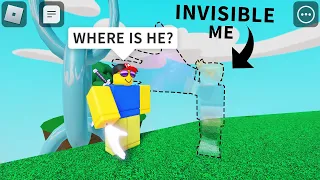 ROBLOX Slap Battles Trolling (FUNNY MOMENTS) Invisible