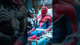 spiderman and venom😱 both friends are 🥊 fighting with thanos 💥 Avengers vs DC #marvel #avengers #dc