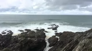 ORIGINAL Big Wave Wipeout at Cribbar, Newquay - Surfer Lucky to be Alive!