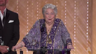 Anne V. Coates receives an Honorary Award at the 2016 Governors Awards