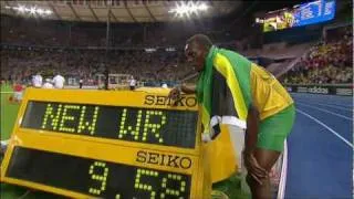 100M Berlino 2009 Usain Bolt 9.58 WR ITA Rai Due