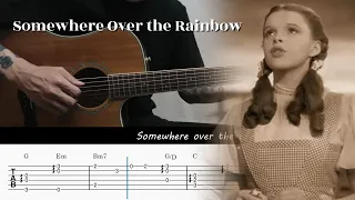 Over the Rainbow - The Wizard of Oz - Fingerstyle Guitar TAB Chords