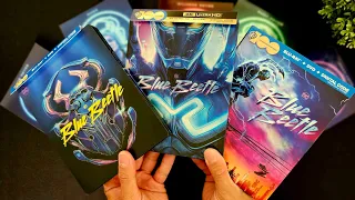 Blue Beetle Exclusive Steelbooks 4K UltraHD Unboxing | Best Buy Walmart Target | Disc Menu Reveal