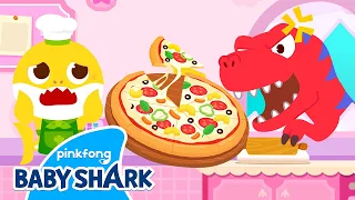 Yum Yum! Baby Shark Cooks Delicious Pizza for Hungry Dinosaur | Story for Kids | Baby Shark Official