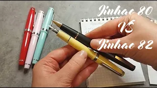 Обзор Jinhao 80 (перо F 0,3-0,4 мм) и Jinhao 82 (перо F 0,4-0,5 мм). Китай. Новинки.