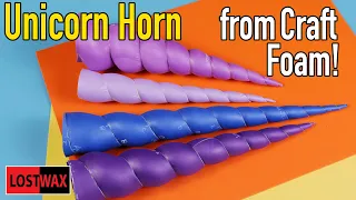 DIY Unicorn Horn / Make a Unicorn Horn From Craft Foam!- Costume Template Pattern