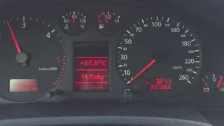 Audi A6 2.5 TDI quattro (180hp) acceleration 0-140km/h