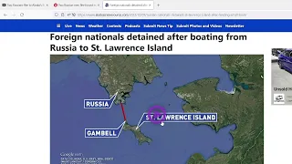 Самый короткий путь из России в США. На Аляске задержали россиян, приплывших с Чукотки на лодке.