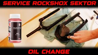How to service Rockshox Sektor RL fork | oil change
