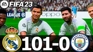 FIFA 23 - MESSI, RONALDO, MBAPPE, NEYMAR, ALL STARS | REAL MADRID 101-0 MAN CITY