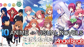 10 Anime That Have Official Visual Novel Spinoffs