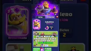 #nerf a la #evolucion del #caballero y a los #barbaros de #ClashRoyale #Supercell