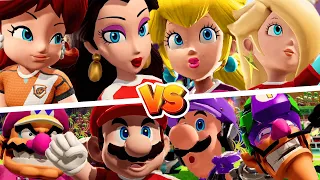 Mario Strikers Battle League - Peach Rosalina Daisy Pauline  - Team Girls Vs Team Boys Rematch