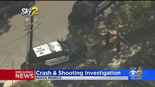 Crash And Shooting Investigation In Santa Monica