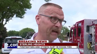 Firefighters and others hurt in house fire in Sterling Heights