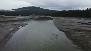 Klamath river going thru upper Topsy after being drained