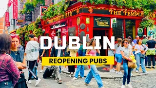 Dublin Ireland Reopening Pubs 2021 Walking Tour 4k