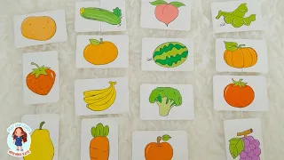 FRUITS VEGETABLE NAME for Toddlers | First Words for Babies | Speech Therapy | English Vocabulary