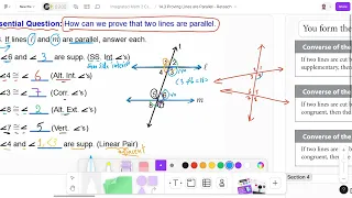 Lesson 14.3 Proving Lines are Parallel