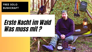 Welche Ausrüstung für die erste Nacht Wald ? | Bushcraft Overnighter - Was nehme ich mit ?