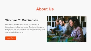 How To Create Responsive Animated About Us Page In HTML and CSS: Website Design Tutorial