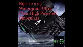 unboxing Bijia 12 x 25 Waterproof Ultra Clear High Powered Binoculars