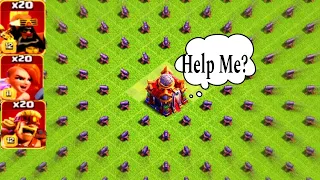 20x Super Troops Vs Deadly LvL 1 Cannon |Clash Of Clans